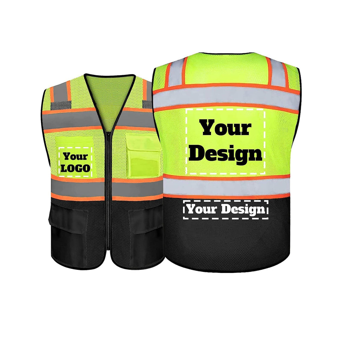 ProVisGear ProShield™ Custom Safety Vest Logo Vest to Work Hi-Vis Construction Vest Class 2 Type R Standard - ProVisGear
